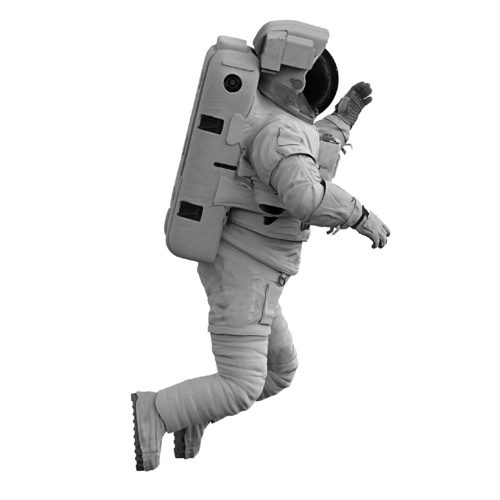 astronaut pointing to menu actions